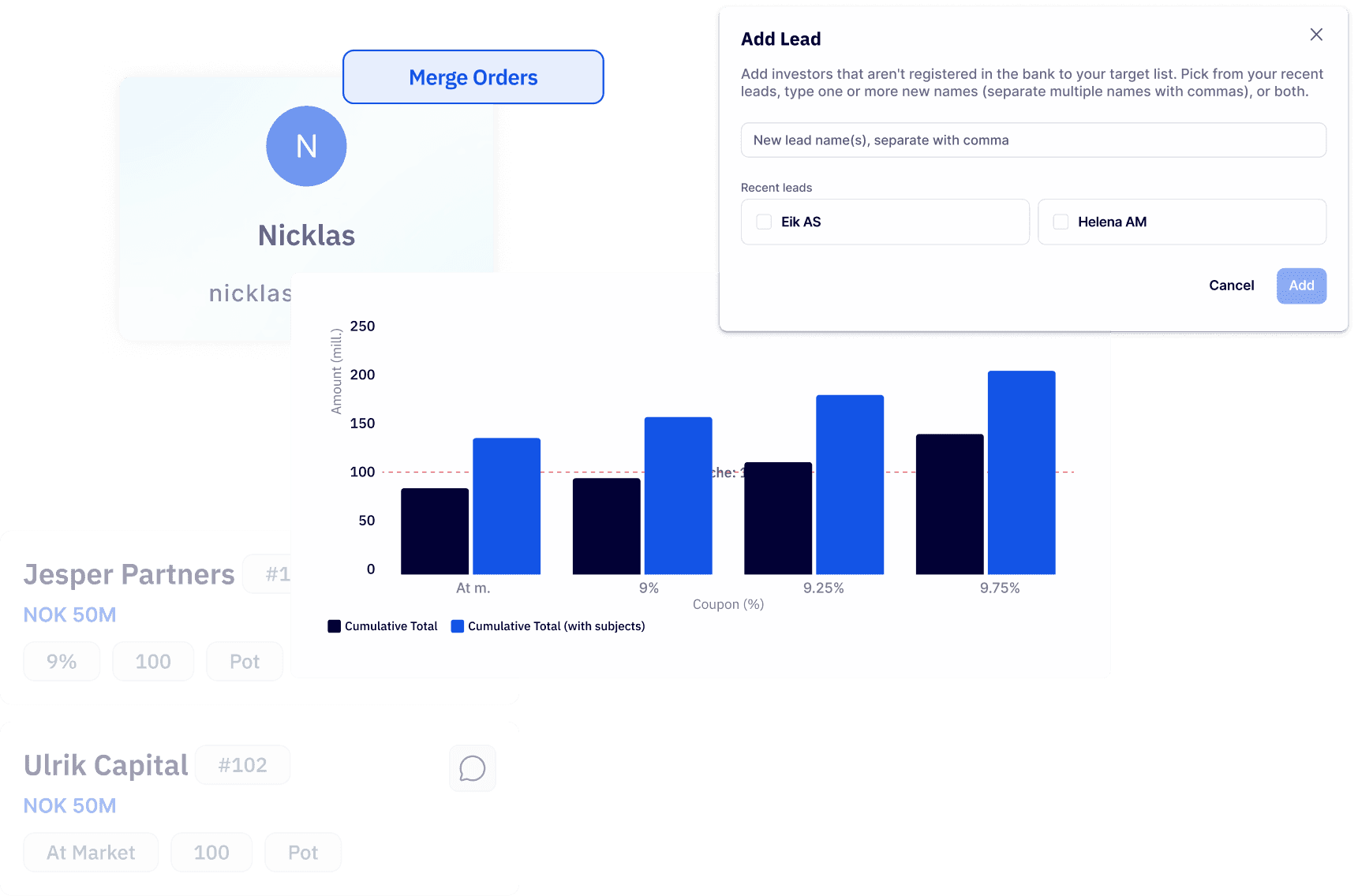 BookBuild interface preview